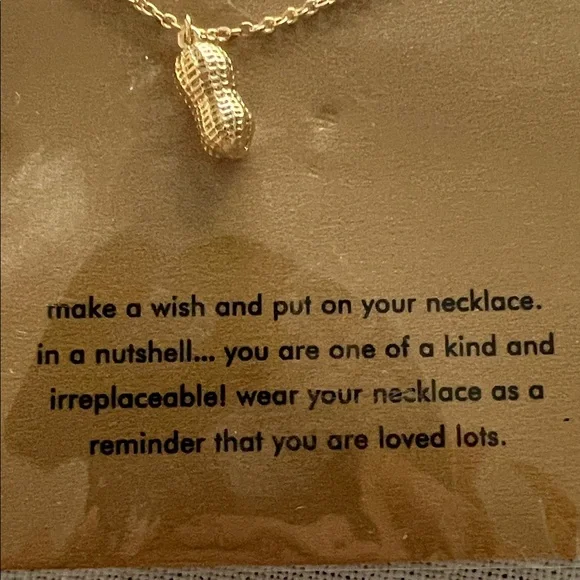 Gold Peanut Charm Necklace - Picture 4 of 4